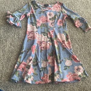 Criss cross floral dress